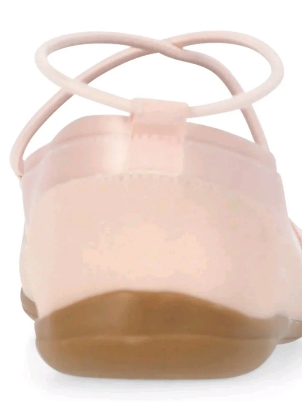 Women's No Boundaries Soft Pink Ballet Flats with Crossover Straps